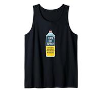 Camiseta Divertida Keep Idiots Away Fuck Off Spray Camiseta sin Mangas