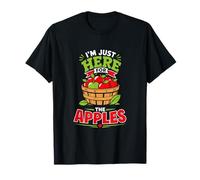 Camiseta Divertida para Amantes de la Comida Im Just Here For The Apples Camiseta
