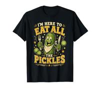 Camiseta Divertida para Amantes de los pepinillos I'm Here to Eat All The Pickles Camiseta