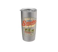 Camiseta divertida para barbacoa Mind If I Smoke Vaso térmico de acero inoxidable de doble pared