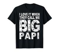 Camiseta divertida para el Día del Padre con texto en inglés "I Love It When They Call Me Big PAPI" Camiseta