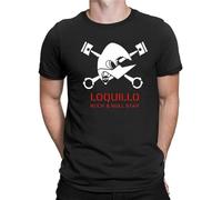 Camiseta divertida para hombre, camiseta Loquillo Y Los Trogloditas Negra Tee Shirt Men Brand Tshirt Summer Top Tees, Negro , 3XL