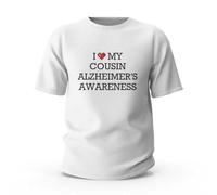 Camiseta divertida para hombre con texto en inglés "I Love My Cousin Alzheimer's Awareness", camisetas divertidas para mujer, camisetas sarcásticas, Color, L