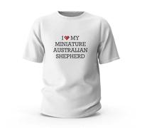 Camiseta divertida para hombre con texto en inglés "I Love My Miniature Australian Shepherd", camisetas divertidas para mujer, camisetas sarcásticas, Color, M