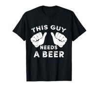 Camiseta divertida para hombre con texto en inglés «This Guy Needs A Beer T-Shirt Camiseta