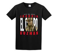 Camiseta divertida para hombre Jefe de Jefes Joaquin El Chapo Guzman Sinaloa Cartel Narco Drug King Funny Tee Camisetas para hombre adulto, Negro , L