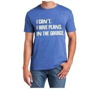 Camiseta divertida para mecánicos de automóviles con texto en inglés «I Can't I Have Plans In The Garage - Diseño sarcástico para hombres mujeres - Material de algodón transpirable, azul, 3XL