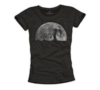 Camiseta Divertida para Mujer - Diseno la Muerte en el Jardin - Negra M