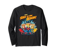 Camiseta divertida para niños Super Slice to the Rescue Pizza Manga Larga