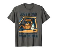 Camiseta divertida para papá con texto en inglés "Just a Dad Who Always Came Back With the Milk Camiseta