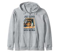 Camiseta divertida para papá con texto en inglés "Just a Dad Who Always Came Back With the Milk Sudadera con Capucha