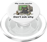 Camiseta Divertida programadora My Code Works PopSockets PopGrip para MagSafe