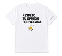 Camiseta Divertida Respeto tu opinión equivocada | Camiseta Unisex Algodón Premium | Manga Corta | Regalo Original cumpleaños | Talla M