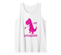 Camiseta Divertida Rosa con Texto en inglés I Am Unstoppable para Hombres, Mujeres y jóvenes Camiseta sin Mangas