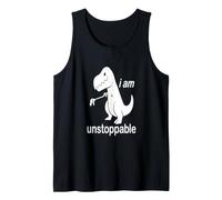 Camiseta Divertida Rosa con Texto en inglés I Am Unstoppable para Hombres, Mujeres y jóvenes Camiseta sin Mangas