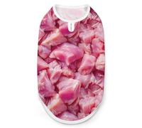 Camiseta divertida sin mangas para perros con carne de pollo cruda, camiseta sin mangas para mascotas, camisetas sin mangas para gatos, talla M