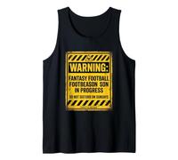 Camiseta Divertida Warning Fantasy Football Season In Progress Camiseta sin Mangas