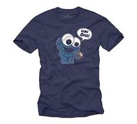 Camiseta Divertidas - Monstruo de Las Galletas - Regalos Frikis Originales Azul XXL