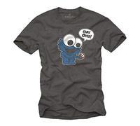 Camiseta Divertidas - Monstruo de Las Galletas - Regalos Frikis Originales Gris XXL