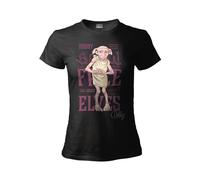 Camiseta Dobby Elfo Domestico. Camiseta Harry Potter Oficial Camiseta Mujer Adulto., Negro , XL