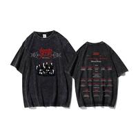 Camiseta Dominate, Camisetas Lavadas De Algodón De Apoyo Al K-Pop De La Gira Mundial 2025, Stay Merch(Black-3,XXL)