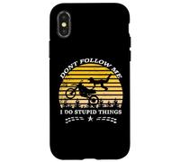 Camiseta Don't Follow Me I Do Stupid Things Carcasa para iPhone X/XS
