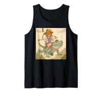 Camiseta Dreamy Anime Girl and Frog - Caprichosa Kawaii Frogcore Camiseta sin Mangas