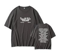 Camiseta Easy Crazy Hot con Soporte Impreso Highstreet Unisex Merch Shirt(Gray,L)