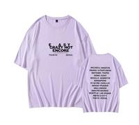 Camiseta Easy Crazy Hot con Soporte Impreso Highstreet Unisex Merch Shirt(Purple,M)