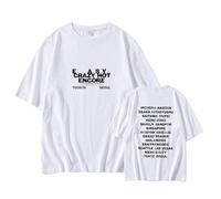 Camiseta Easy Crazy Hot con Soporte Impreso Highstreet Unisex Merch Shirt(White,L)
