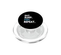 Camiseta Eat Sleep Fish Repeat para Amantes de la Pesca PopSockets PopGrip para MagSafe