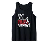 Camiseta Eat Sleep Run Repeat Track & Field Running Camiseta sin Mangas