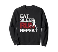 Camiseta Eat Sleep Run Repeat Track & Field Running Sudadera