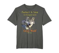 Camiseta Ecología Canis Lupus Lobo Gris En Peligro Camiseta