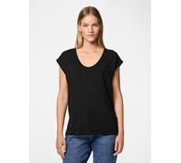 PIECES Pcbillo Tee Lurex Stripes Noos, Camiseta Mujer, Negro (Black Detail:Lurex Black), 42 (Talla del fabricante: Large)