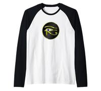 Camiseta egipcia Sun God Ra Símbolo Ojo de Ra Camiseta Manga Raglan