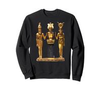 Camiseta egipcia Trinity Golden Horus Osiris e ISIS Statue Sudadera