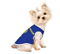 Camiseta elástica ligera sin mangas con estampado de la bandera del estado de Oregon para perros pequeños, chaleco a rayas