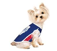 Camiseta elástica ligera sin mangas con estampado de la bandera del estado de Wyoming para perros pequeños, chaleco a rayas