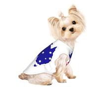 Camiseta elástica ligera sin mangas con estampado de mapa de la bandera australiana para perros pequeños, chaleco a rayas