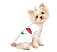 Camiseta elástica ligera sin mangas con estampado de mapa de la bandera de Hungría para perros pequeños, chaleco a rayas