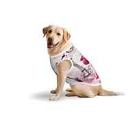Camiseta elástica para perro con estampado de la Torre Eiffel de París, de algodón suave, sin mangas, transpirable, para perros grandes (3xl-5XL)
