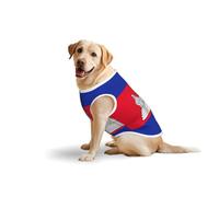 Camiseta elástica para perros con estampado de la bandera de Camboya, camisetas elásticas de algodón suave sin mangas, ropa transpirable para perros grandes (3xl-5XL)