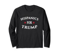 Camiseta Electoral de la campaña de Rally de Hispanics For Trump Witty Pro Manga Larga