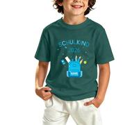 Camiseta Enfant German Season Pour Garçons - Skin en Maille Doux, respirant facile d'entretien, idéal au quotidien Pour la rentrée, Verde oscuro., 7-8 años