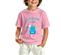 Camiseta Enfant German Season Pour Garçons - Skin en Maille Doux, respirant facile d'entretien, idéal au quotidien Pour la rentrée, Rosa., 9-10 años