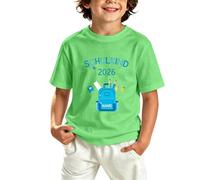 Camiseta Enfant German Season Pour Garçons - Skin en Maille Doux, respirant facile d'entretien, idéal au quotidien Pour la rentrée, verde, 3-4 años