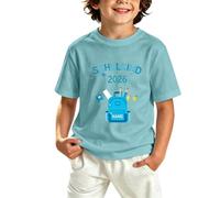 Camiseta Enfant German Season Pour Garçons - Skin en Maille Doux, respirant facile d'entretien, idéal au quotidien Pour la rentrée, azul claro, 11-12 años