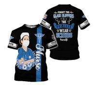 Camiseta Enfermera con Nombre Personalizado, Urgencias De Enfermería Shirts Moderna Camisetas Básicas Transpirable T-Shirt para Viajes Camping Senderismo L