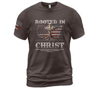 Camiseta Enraizado En Cristo, Cristianismo, Versículo, Jesús Manga Corta Cómodo Camisetas Básicas Unisex Shirts para Senderismo Regular Running S